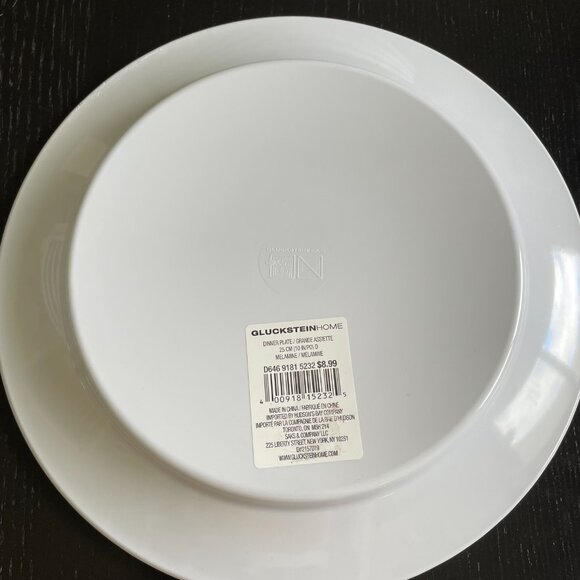 GlucksteinHome "Plains" pattern melamine dinner and side plates. - Picture 3 of 4